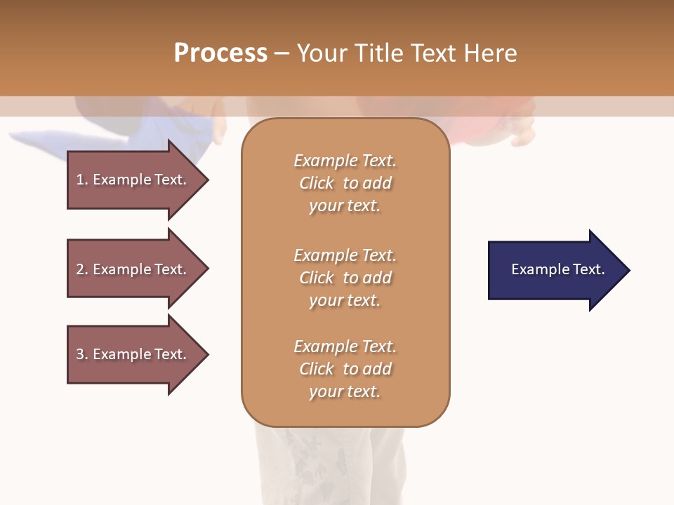 Boy Playing With Blue And Red T-Shirt . PowerPoint Template