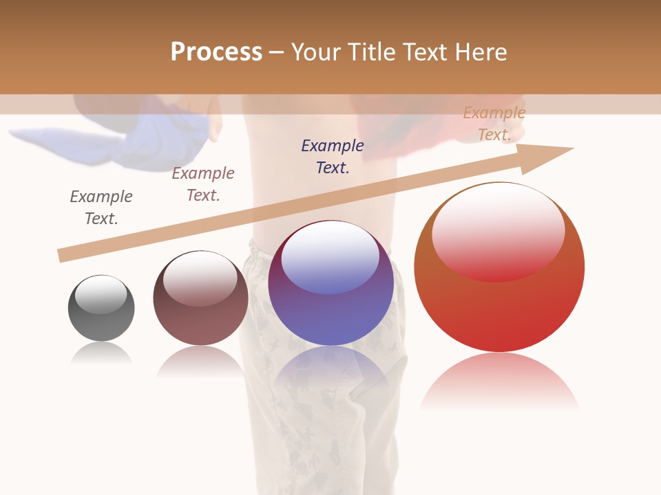 Boy Playing With Blue And Red T-Shirt . PowerPoint Template