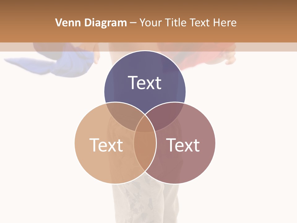 Boy Playing With Blue And Red T-Shirt . PowerPoint Template