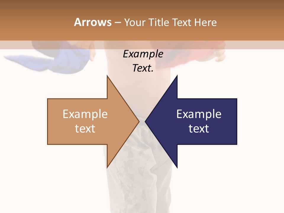 Boy Playing With Blue And Red T-Shirt . PowerPoint Template