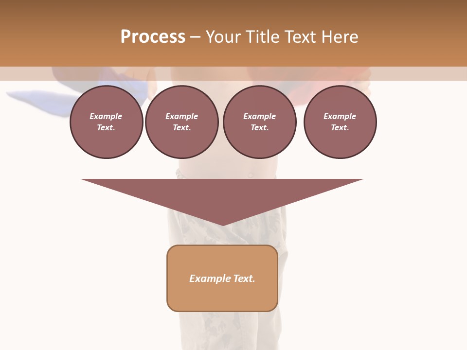 Boy Playing With Blue And Red T-Shirt . PowerPoint Template