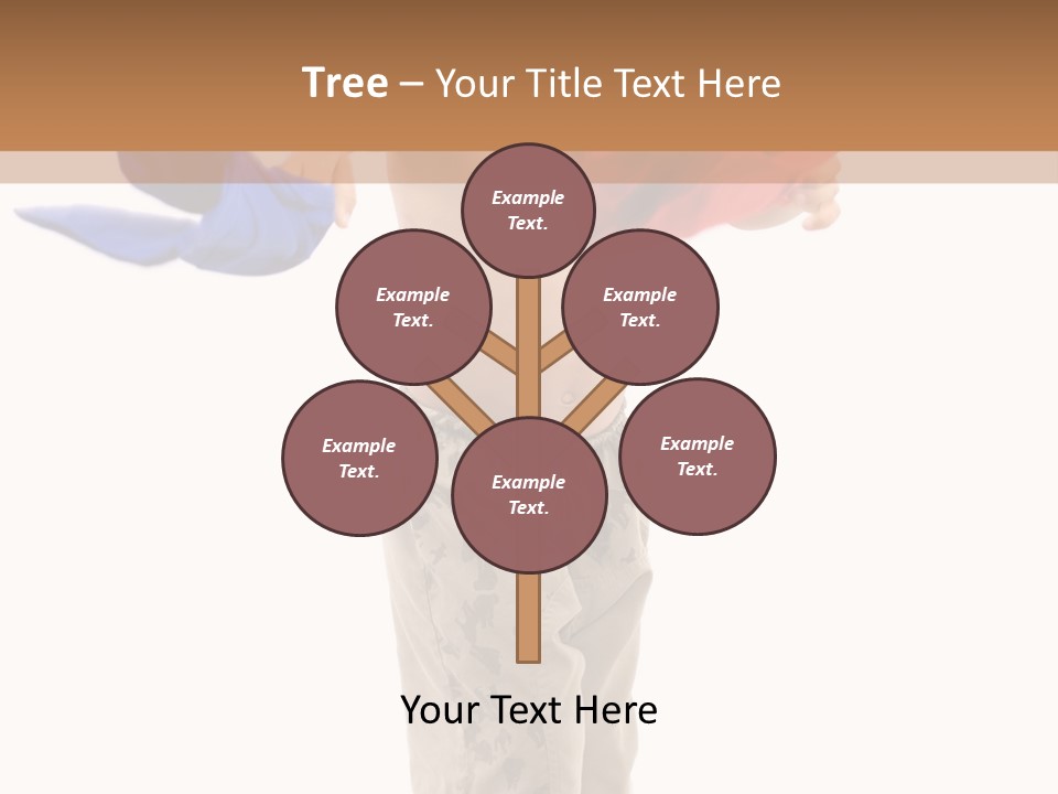 Boy Playing With Blue And Red T-Shirt . PowerPoint Template