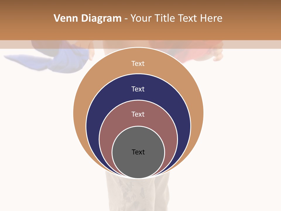 Boy Playing With Blue And Red T-Shirt . PowerPoint Template