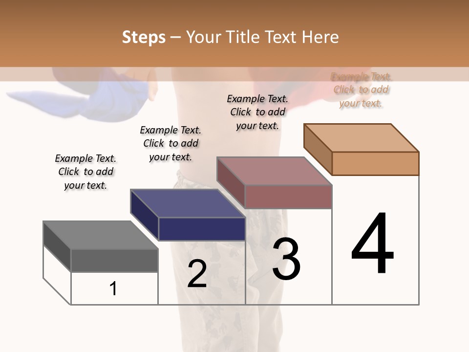 Boy Playing With Blue And Red T-Shirt . PowerPoint Template