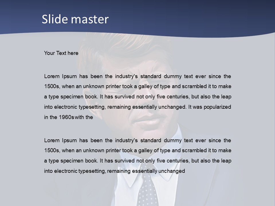 John F Kennedy Painting PowerPoint Template