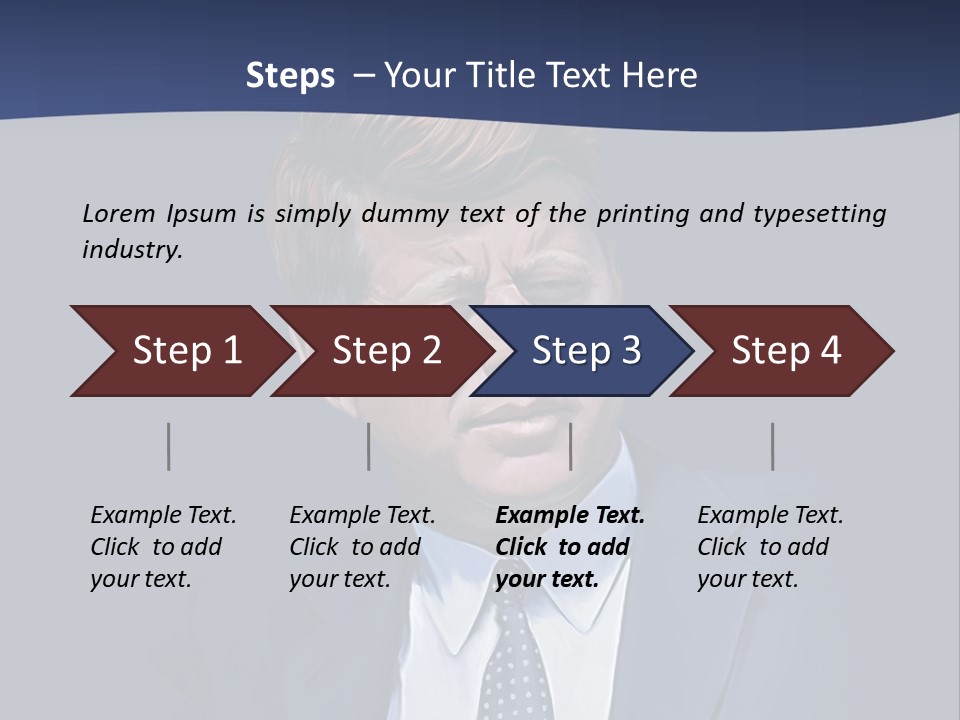 John F Kennedy Painting PowerPoint Template