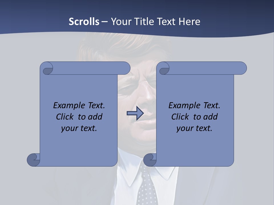 John F Kennedy Painting PowerPoint Template