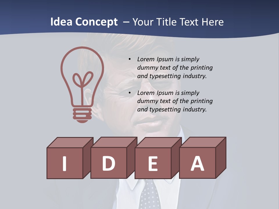 John F Kennedy Painting PowerPoint Template