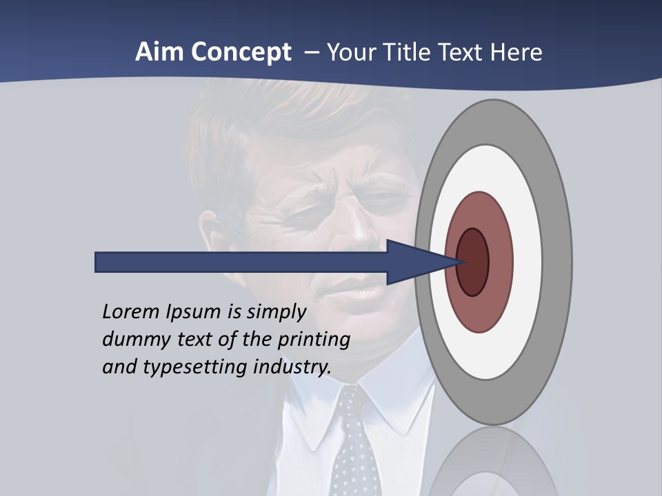 John F Kennedy Painting PowerPoint Template