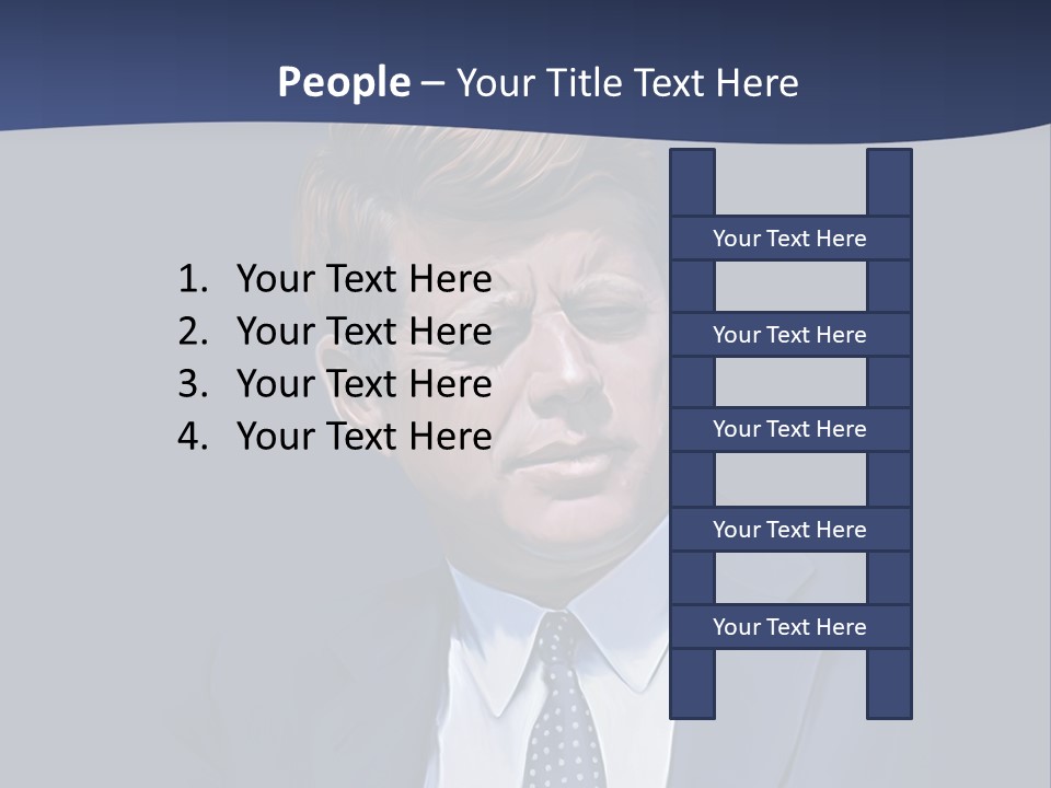 John F Kennedy Painting PowerPoint Template