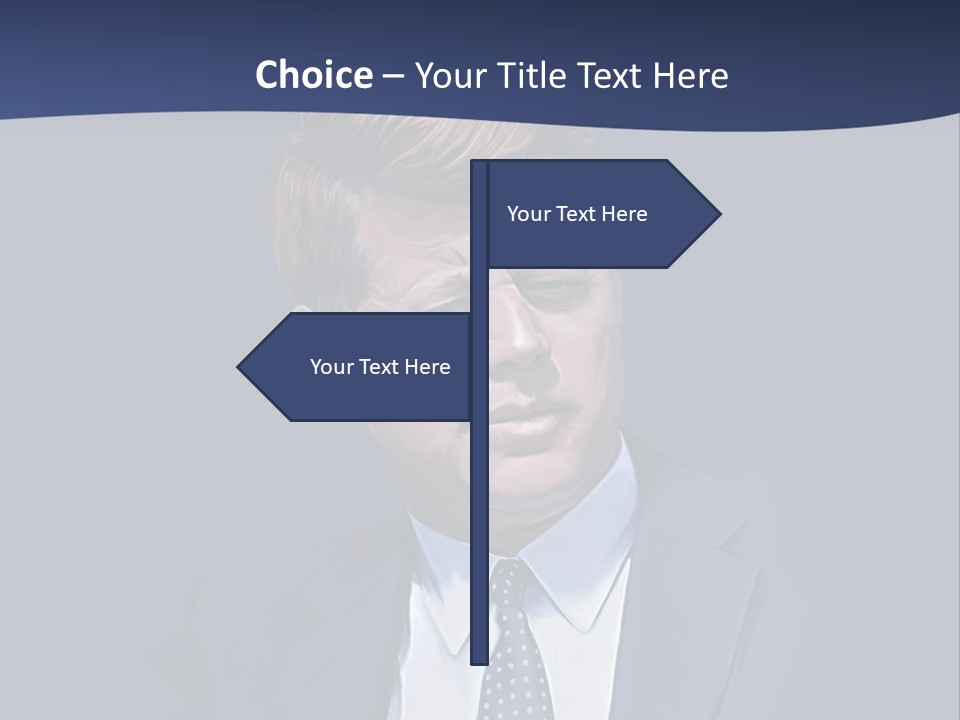 John F Kennedy Painting PowerPoint Template