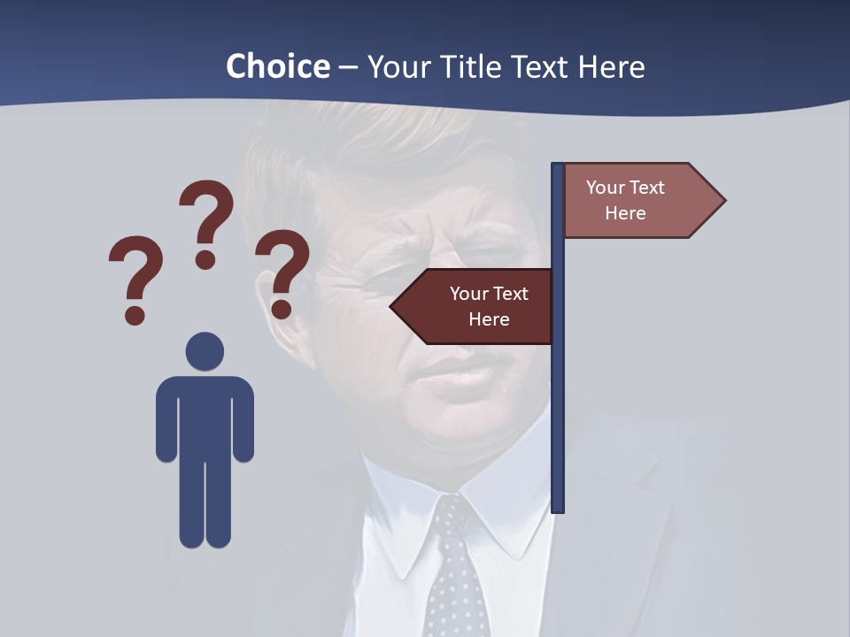 John F Kennedy Painting PowerPoint Template