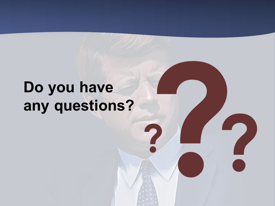 John F Kennedy Painting PowerPoint Template