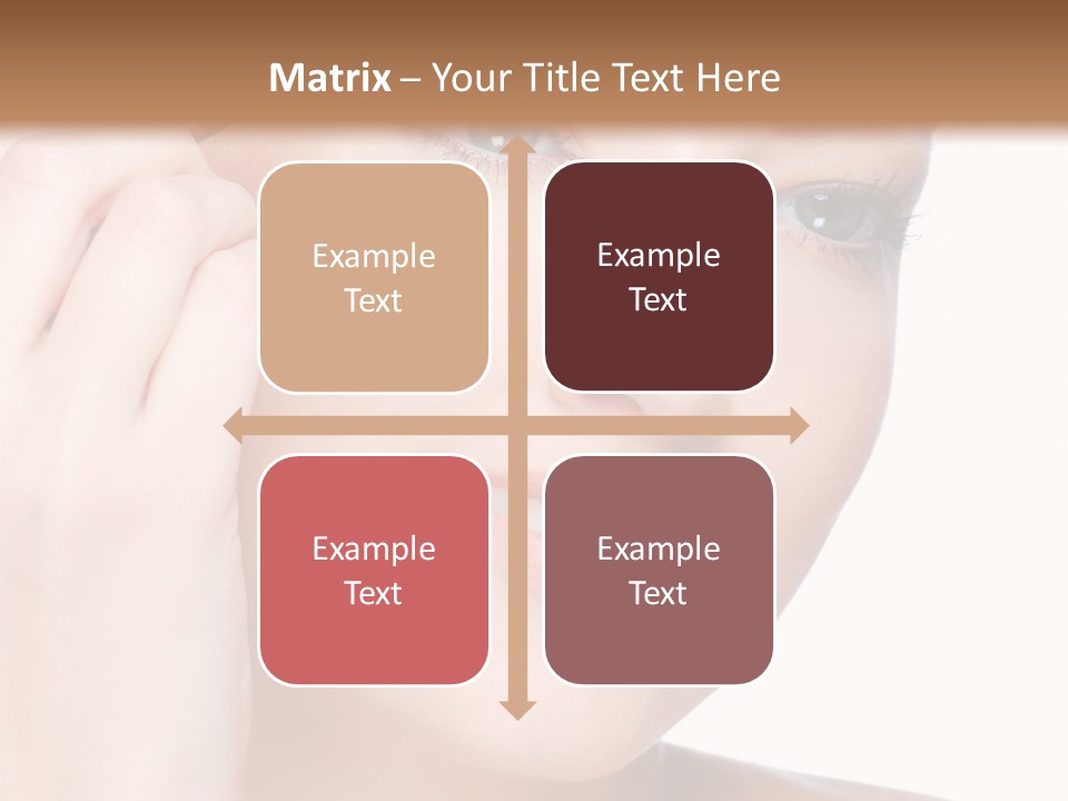 Beautiful Young  Woman Draw Beauty Shape Of Eyebrows Using Cosmetic Brush Beautiful Young  Woman Draw Beauty Shape Of Eyebrows Using Cosmetic Brush PowerPoint Template