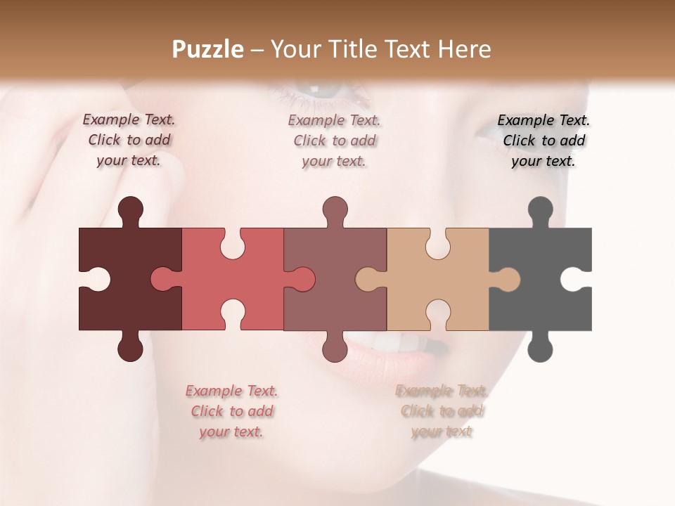 Beautiful Young  Woman Draw Beauty Shape Of Eyebrows Using Cosmetic Brush Beautiful Young  Woman Draw Beauty Shape Of Eyebrows Using Cosmetic Brush PowerPoint Template