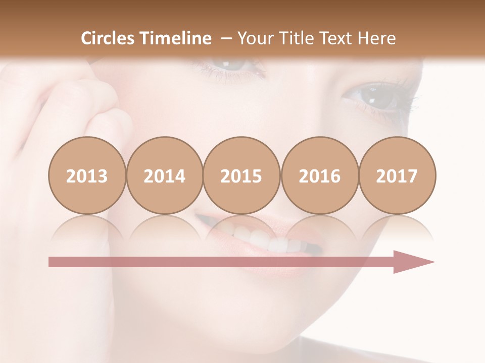 Beautiful Young  Woman Draw Beauty Shape Of Eyebrows Using Cosmetic Brush Beautiful Young  Woman Draw Beauty Shape Of Eyebrows Using Cosmetic Brush PowerPoint Template