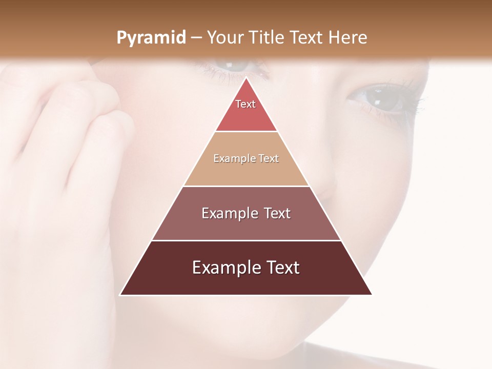 Beautiful Young  Woman Draw Beauty Shape Of Eyebrows Using Cosmetic Brush Beautiful Young  Woman Draw Beauty Shape Of Eyebrows Using Cosmetic Brush PowerPoint Template