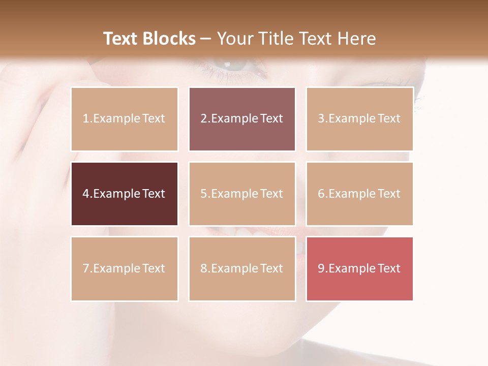 Beautiful Young  Woman Draw Beauty Shape Of Eyebrows Using Cosmetic Brush Beautiful Young  Woman Draw Beauty Shape Of Eyebrows Using Cosmetic Brush PowerPoint Template