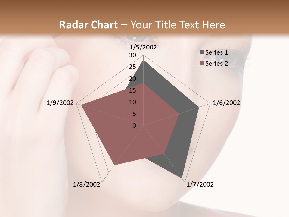 Beautiful Young  Woman Draw Beauty Shape Of Eyebrows Using Cosmetic Brush Beautiful Young  Woman Draw Beauty Shape Of Eyebrows Using Cosmetic Brush PowerPoint Template