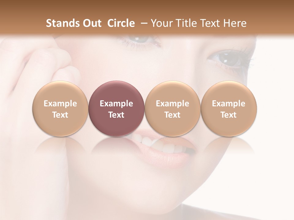 Beautiful Young  Woman Draw Beauty Shape Of Eyebrows Using Cosmetic Brush Beautiful Young  Woman Draw Beauty Shape Of Eyebrows Using Cosmetic Brush PowerPoint Template