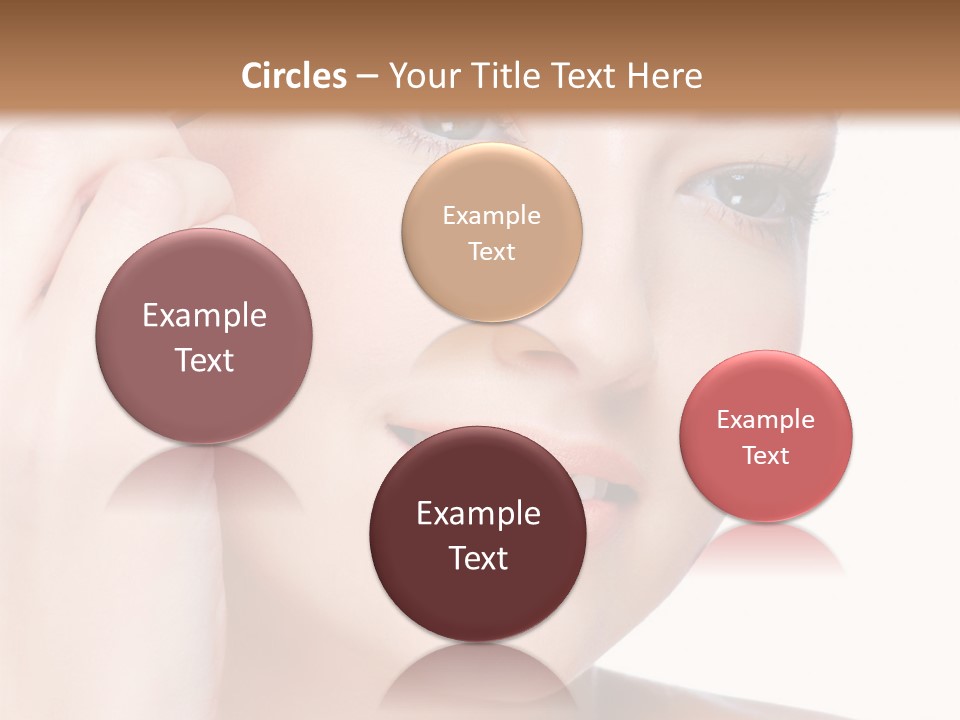 Beautiful Young  Woman Draw Beauty Shape Of Eyebrows Using Cosmetic Brush Beautiful Young  Woman Draw Beauty Shape Of Eyebrows Using Cosmetic Brush PowerPoint Template