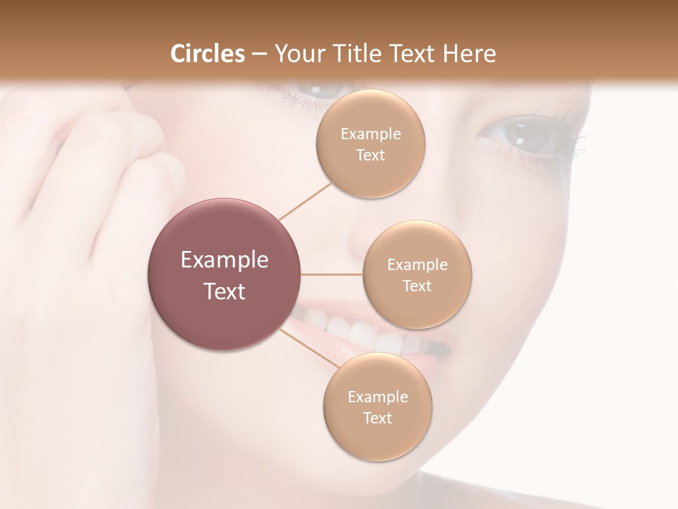 Beautiful Young  Woman Draw Beauty Shape Of Eyebrows Using Cosmetic Brush Beautiful Young  Woman Draw Beauty Shape Of Eyebrows Using Cosmetic Brush PowerPoint Template