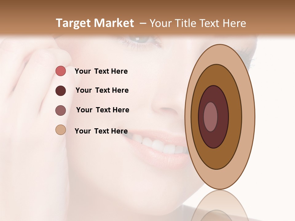 Beautiful Young  Woman Draw Beauty Shape Of Eyebrows Using Cosmetic Brush Beautiful Young  Woman Draw Beauty Shape Of Eyebrows Using Cosmetic Brush PowerPoint Template