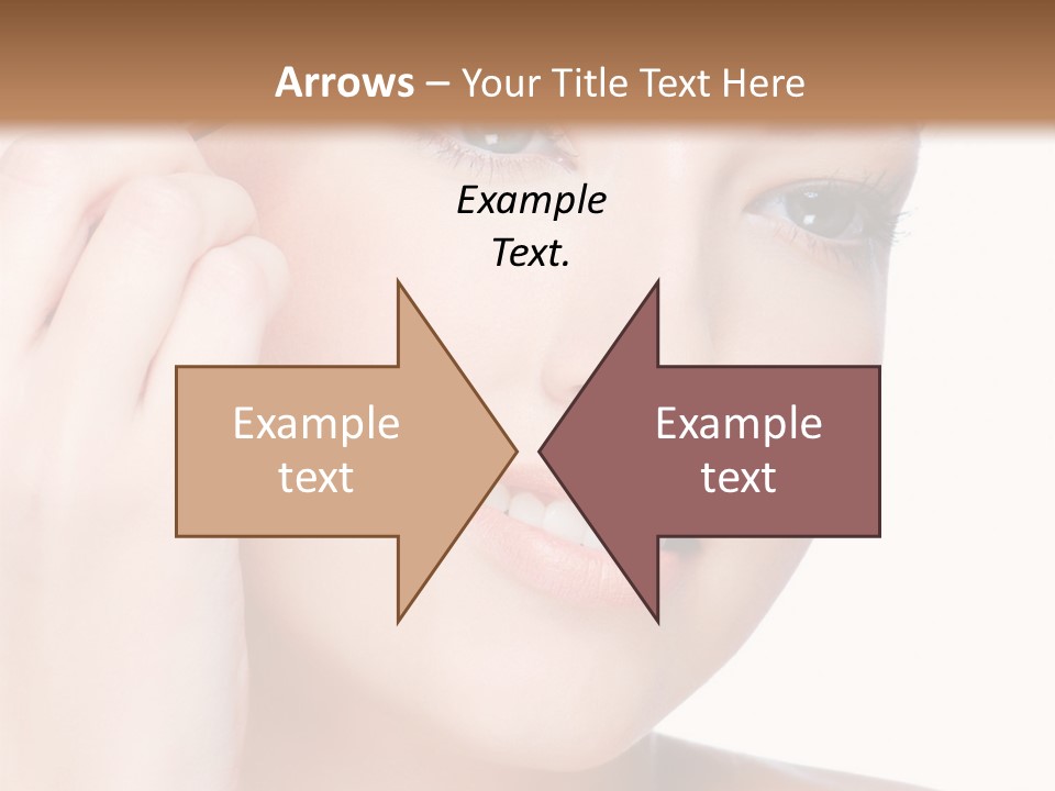 Beautiful Young  Woman Draw Beauty Shape Of Eyebrows Using Cosmetic Brush Beautiful Young  Woman Draw Beauty Shape Of Eyebrows Using Cosmetic Brush PowerPoint Template