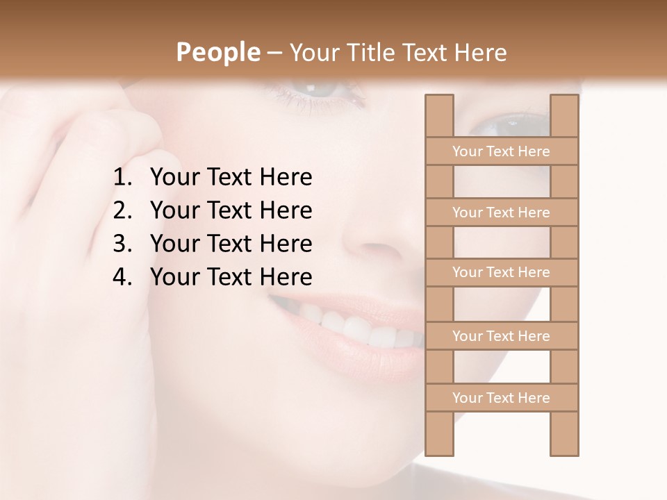 Beautiful Young  Woman Draw Beauty Shape Of Eyebrows Using Cosmetic Brush Beautiful Young  Woman Draw Beauty Shape Of Eyebrows Using Cosmetic Brush PowerPoint Template