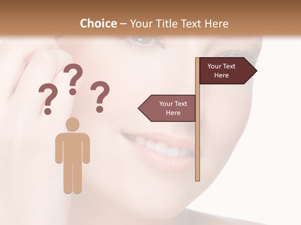 Beautiful Young  Woman Draw Beauty Shape Of Eyebrows Using Cosmetic Brush Beautiful Young  Woman Draw Beauty Shape Of Eyebrows Using Cosmetic Brush PowerPoint Template