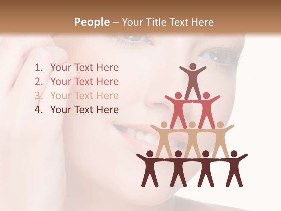 Beautiful Young  Woman Draw Beauty Shape Of Eyebrows Using Cosmetic Brush Beautiful Young  Woman Draw Beauty Shape Of Eyebrows Using Cosmetic Brush PowerPoint Template