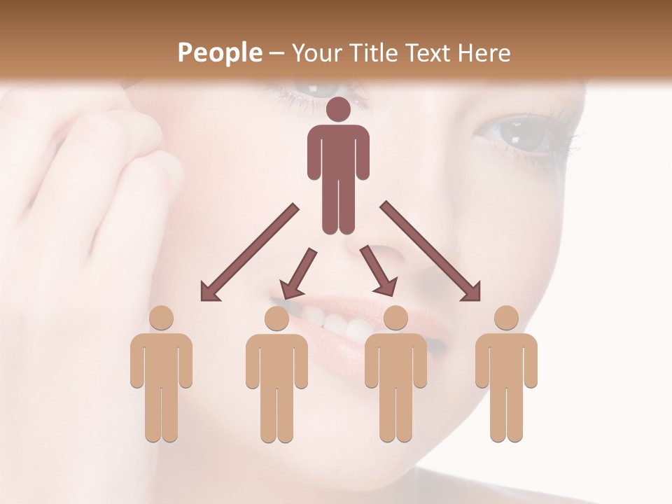 Beautiful Young  Woman Draw Beauty Shape Of Eyebrows Using Cosmetic Brush Beautiful Young  Woman Draw Beauty Shape Of Eyebrows Using Cosmetic Brush PowerPoint Template