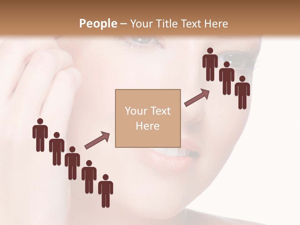 Beautiful Young  Woman Draw Beauty Shape Of Eyebrows Using Cosmetic Brush Beautiful Young  Woman Draw Beauty Shape Of Eyebrows Using Cosmetic Brush PowerPoint Template