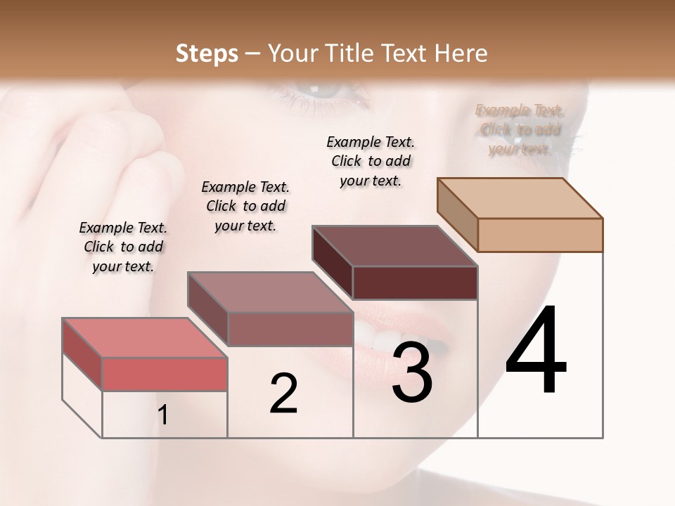 Beautiful Young  Woman Draw Beauty Shape Of Eyebrows Using Cosmetic Brush Beautiful Young  Woman Draw Beauty Shape Of Eyebrows Using Cosmetic Brush PowerPoint Template