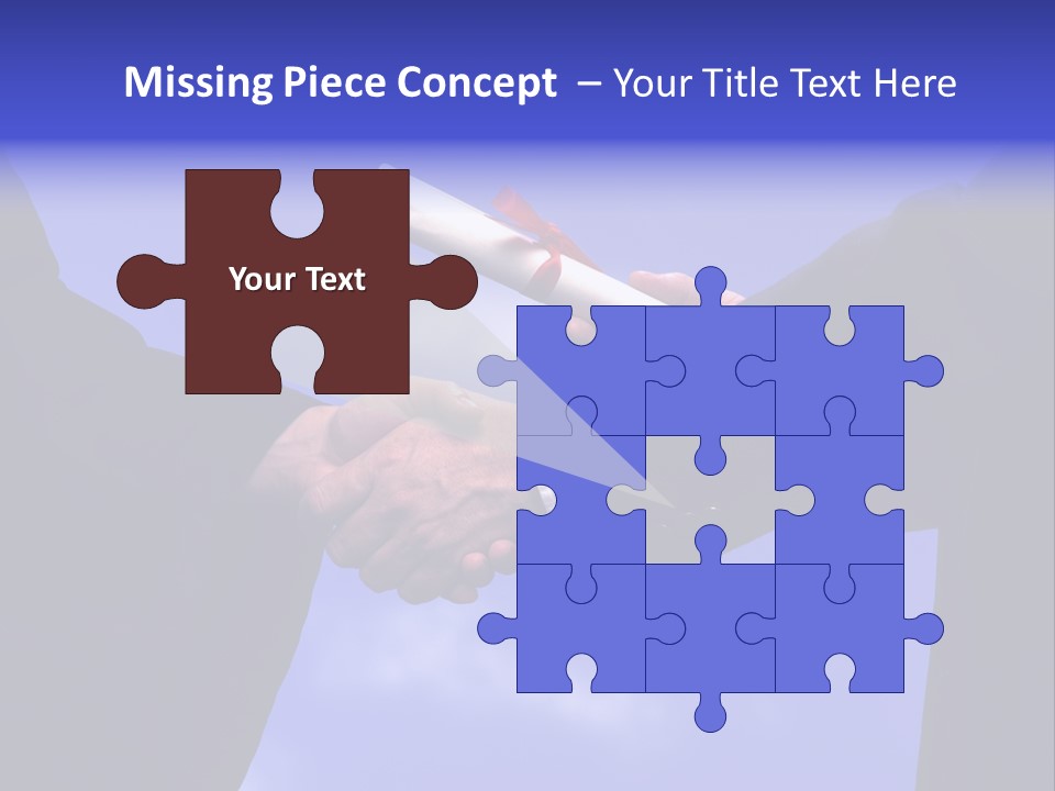 A Handshake With Presentation Of A Diploma PowerPoint Template