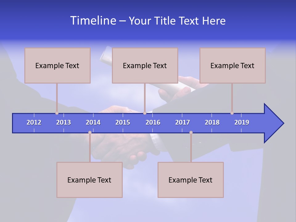 A Handshake With Presentation Of A Diploma PowerPoint Template