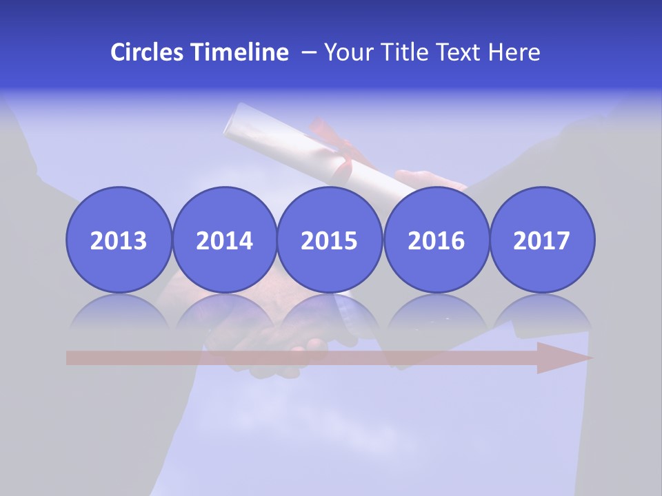 A Handshake With Presentation Of A Diploma PowerPoint Template