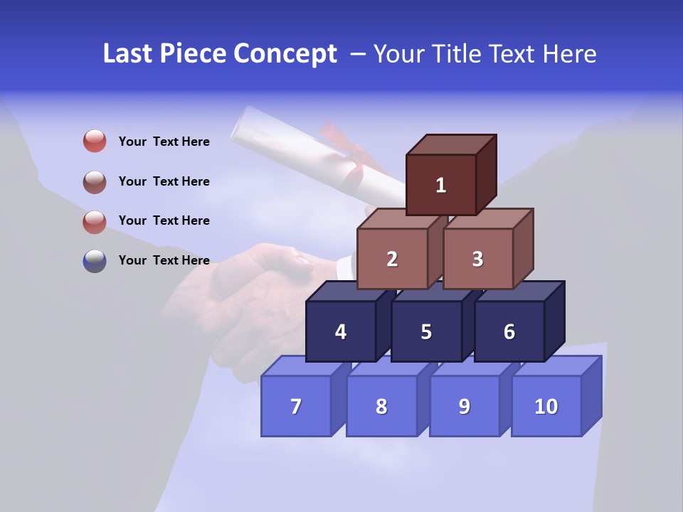 A Handshake With Presentation Of A Diploma PowerPoint Template