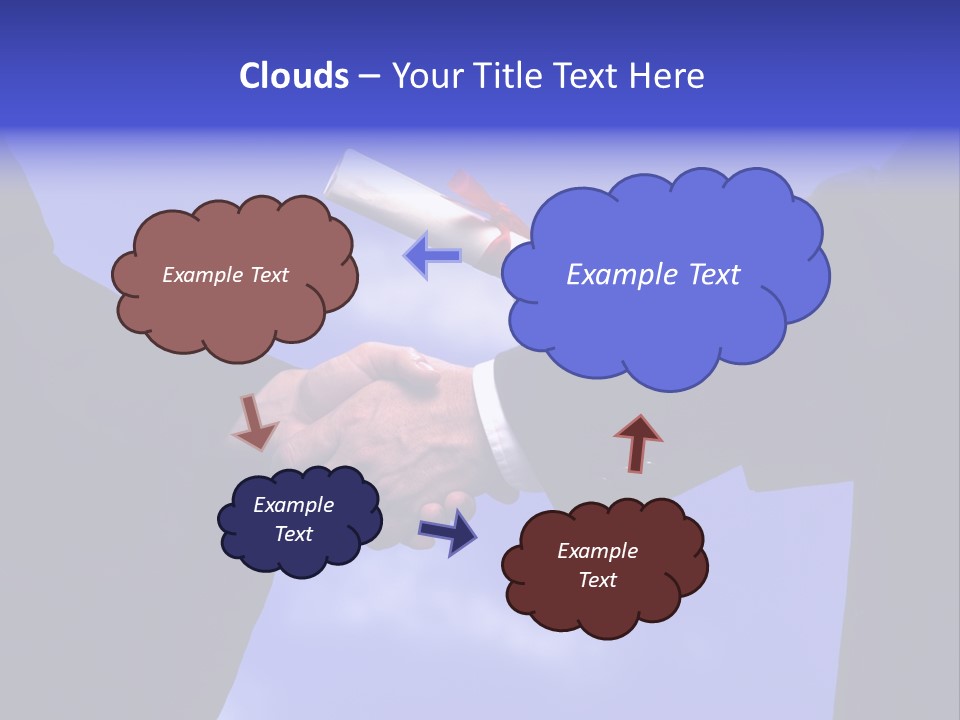 A Handshake With Presentation Of A Diploma PowerPoint Template