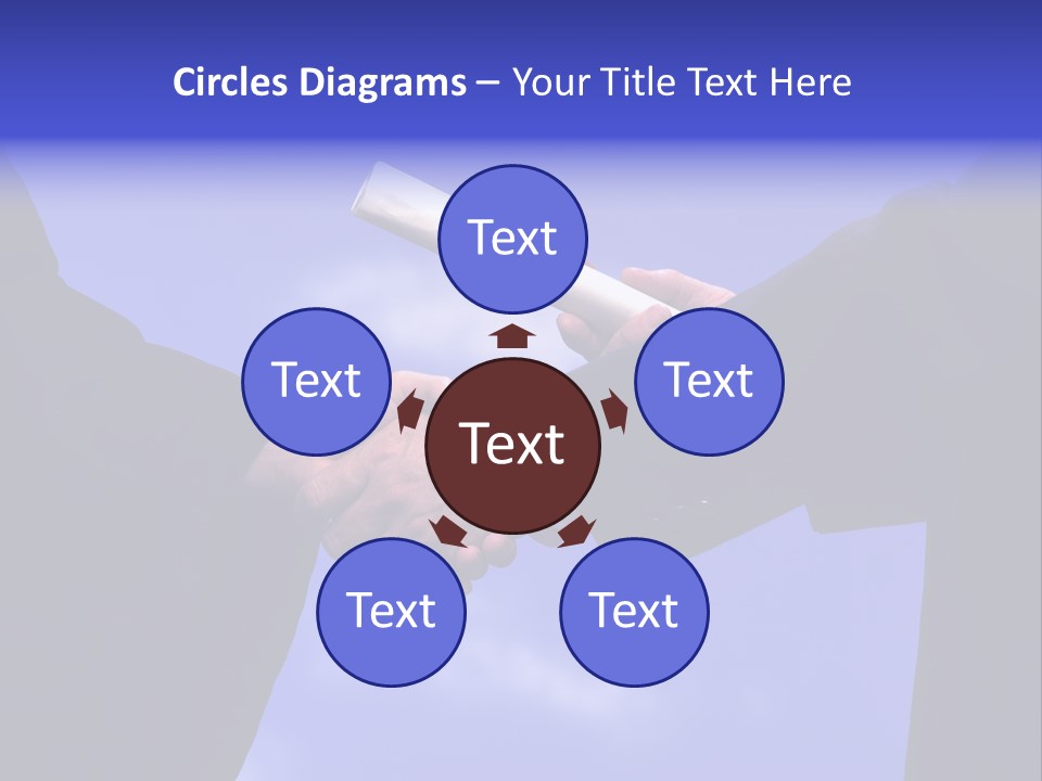 A Handshake With Presentation Of A Diploma PowerPoint Template