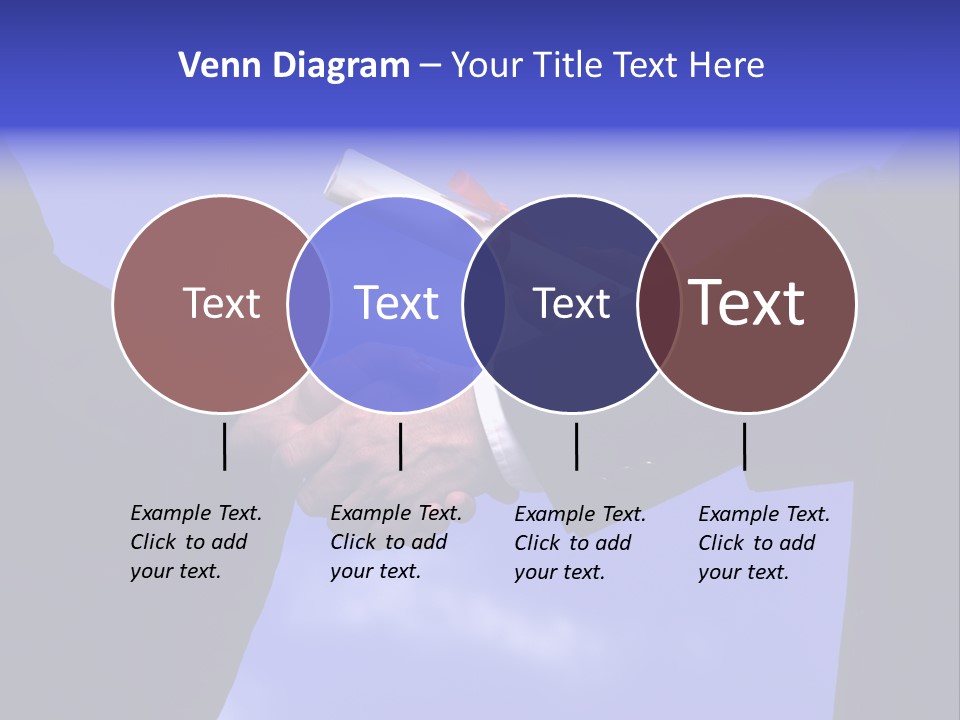 A Handshake With Presentation Of A Diploma PowerPoint Template