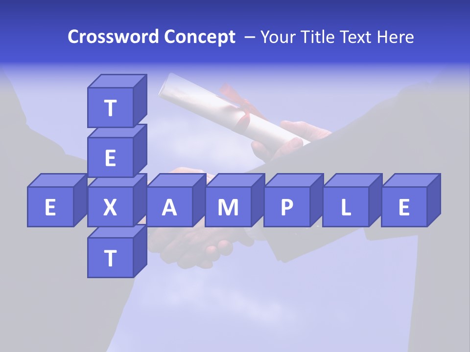 A Handshake With Presentation Of A Diploma PowerPoint Template