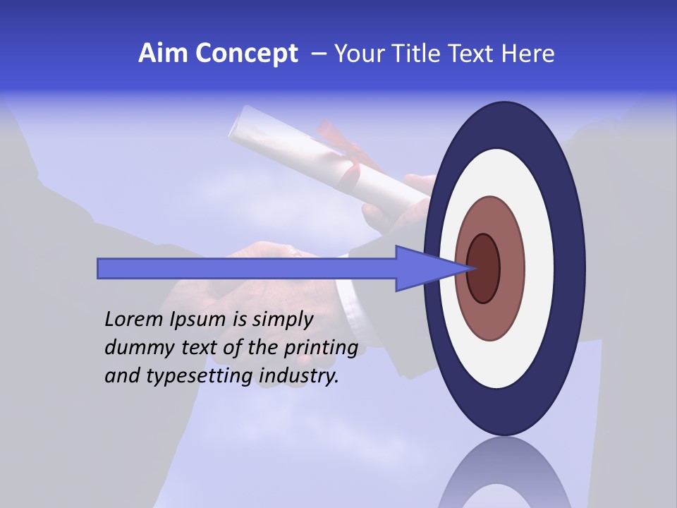 A Handshake With Presentation Of A Diploma PowerPoint Template