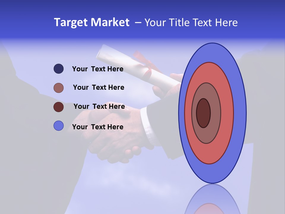 A Handshake With Presentation Of A Diploma PowerPoint Template