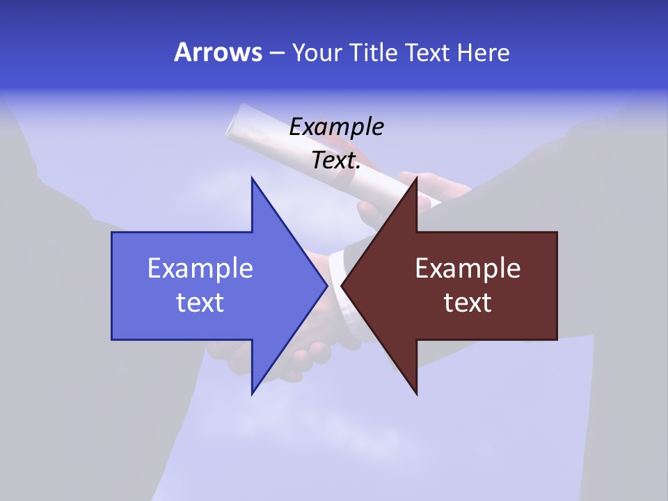 A Handshake With Presentation Of A Diploma PowerPoint Template