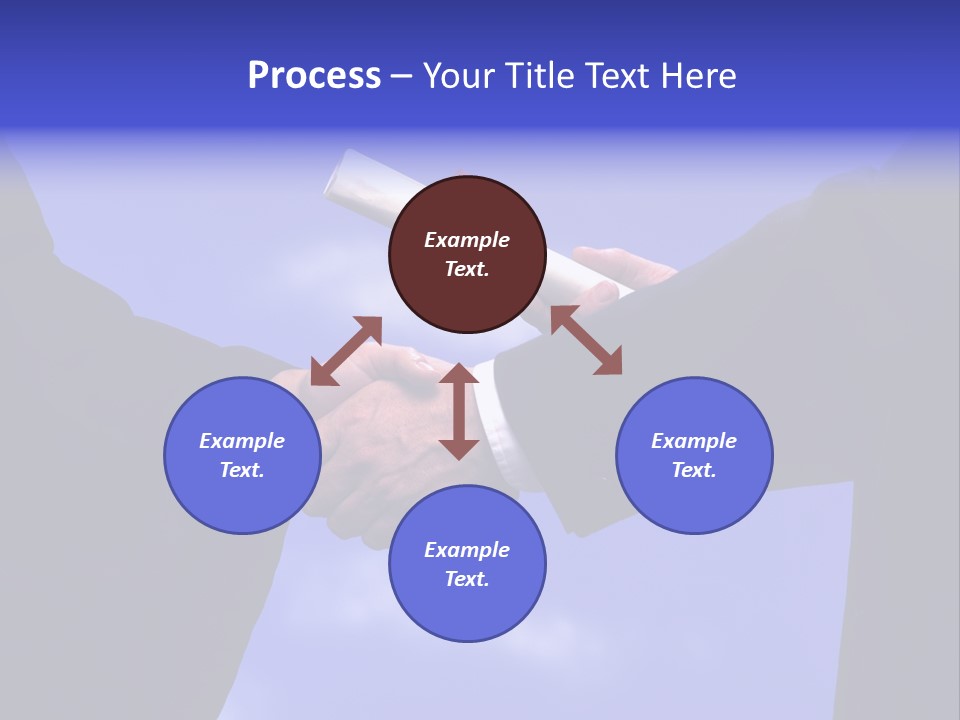 A Handshake With Presentation Of A Diploma PowerPoint Template