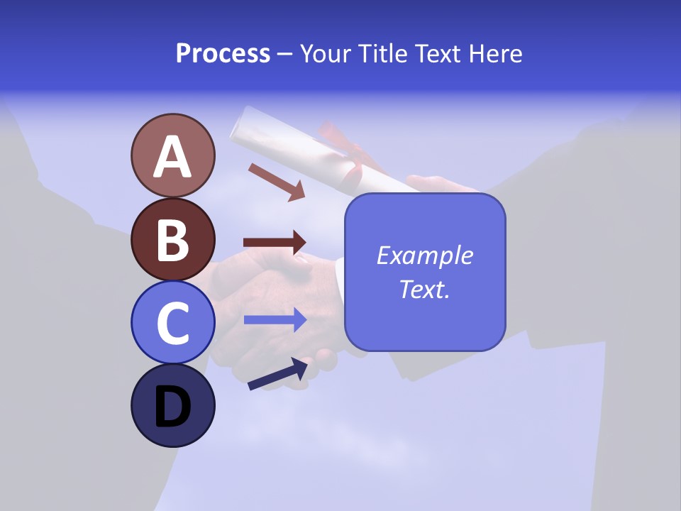A Handshake With Presentation Of A Diploma PowerPoint Template