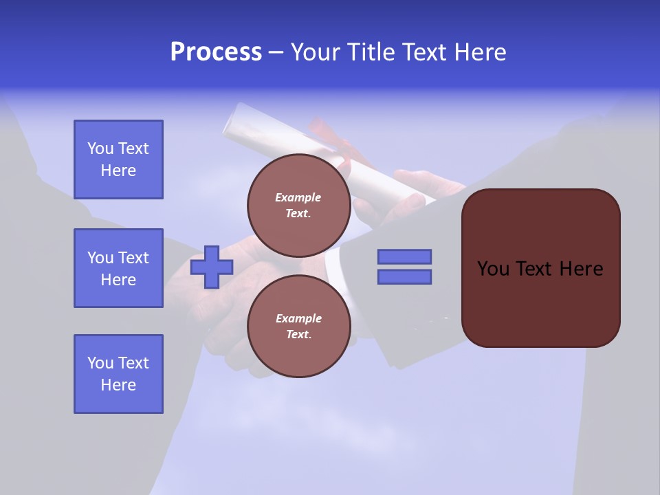 A Handshake With Presentation Of A Diploma PowerPoint Template