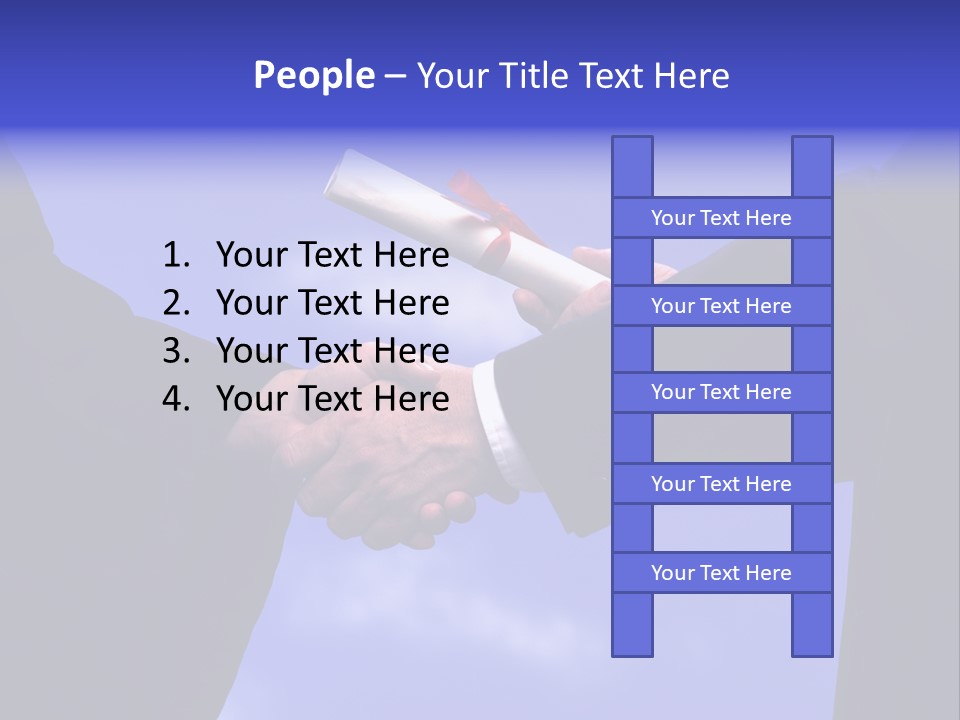 A Handshake With Presentation Of A Diploma PowerPoint Template