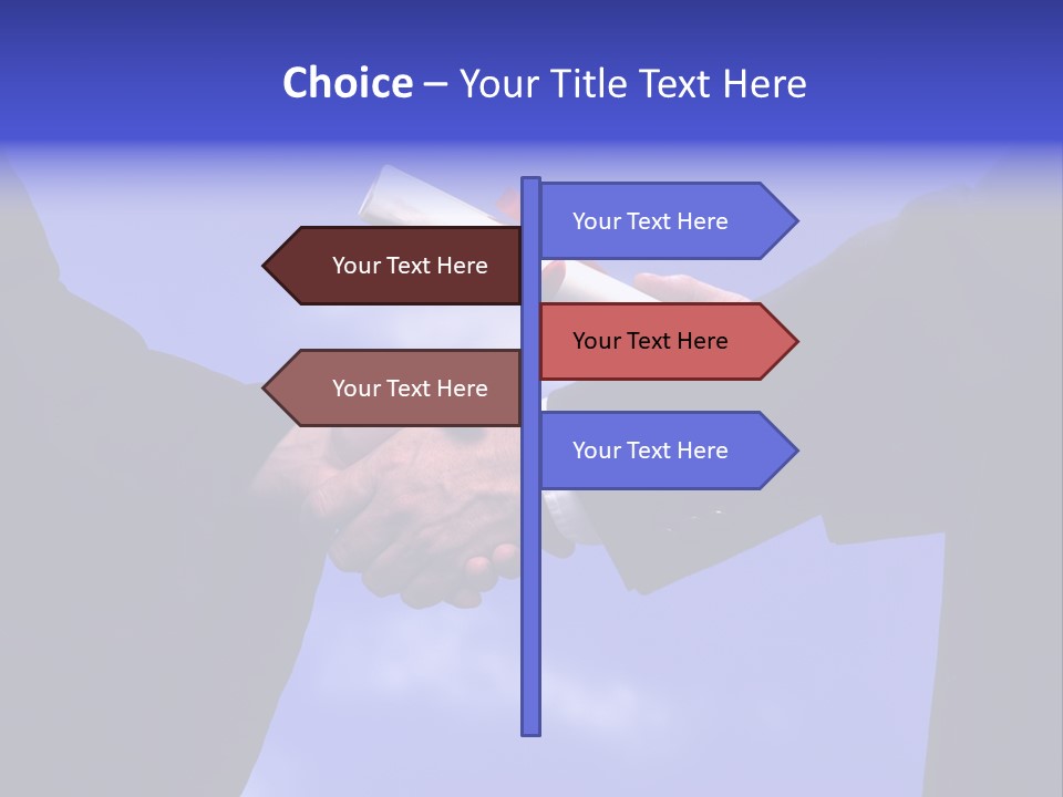 A Handshake With Presentation Of A Diploma PowerPoint Template